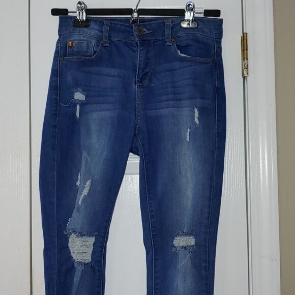 Enjean skinny distressed jeans  Sz 3 - Picture 3 of 8